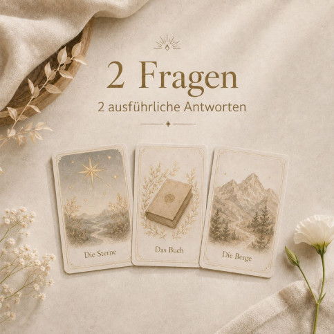 Emailberatung - Kartenlegen | 2 Fragen - 2 ausführliche Antworten